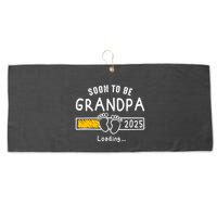 Soon To Be Grandpa 2025 Loading Promoted To Grandpa 2025 Large Microfiber Waffle Golf Towel