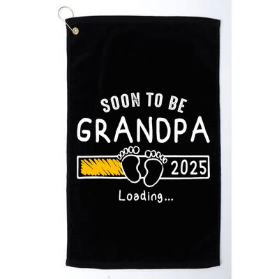 Soon To Be Grandpa 2025 Loading Promoted To Grandpa 2025 Golf Towel