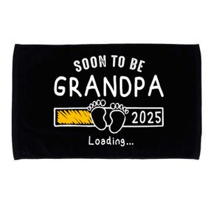 Soon To Be Grandpa 2025 Loading Promoted To Grandpa 2025 Microfiber Hand Towel