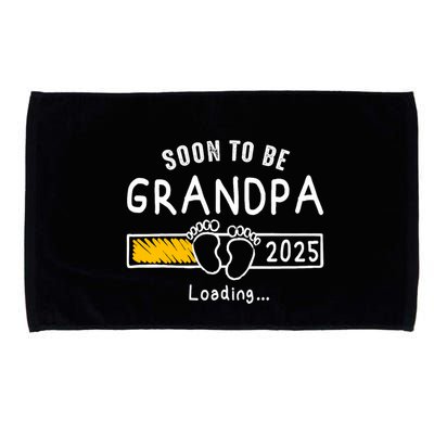 Soon To Be Grandpa 2025 Loading Promoted To Grandpa 2025 Microfiber Hand Towel