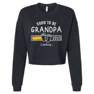 Soon To Be Grandpa 2025 Loading Promoted To Grandpa 2025 Cropped Pullover Crew