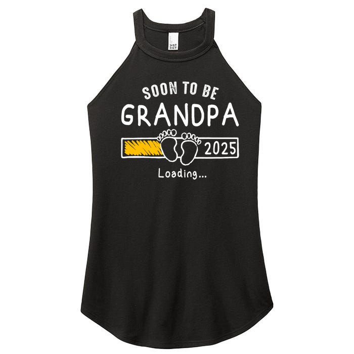 Soon To Be Grandpa 2025 Loading Promoted To Grandpa 2025 Women's Perfect Tri Rocker Tank