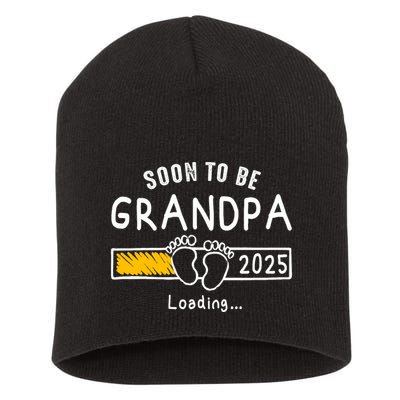 Soon To Be Grandpa 2025 Loading Promoted To Grandpa 2025 Short Acrylic Beanie