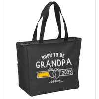 Soon To Be Grandpa 2025 Loading Promoted To Grandpa 2025 Zip Tote Bag
