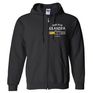 Soon To Be Grandpa 2025 Loading Promoted To Grandpa 2025 Full Zip Hoodie