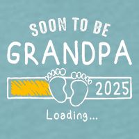 Soon To Be Grandpa 2025 Loading Promoted To Grandpa 2025 Sueded Cloud Jersey T-Shirt