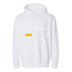 Soon To Be Grandpa 2025 Loading Promoted To Grandpa 2025 Garment-Dyed Fleece Hoodie