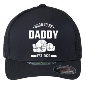 Soon To Be Daddy Est. 2024 For Dad Pregnancy Announcement Flexfit Unipanel Trucker Cap