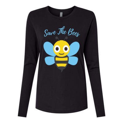 Save The Bees Cute Bee Illustration Gift Adults Cool Gift Womens Cotton Relaxed Long Sleeve T-Shirt