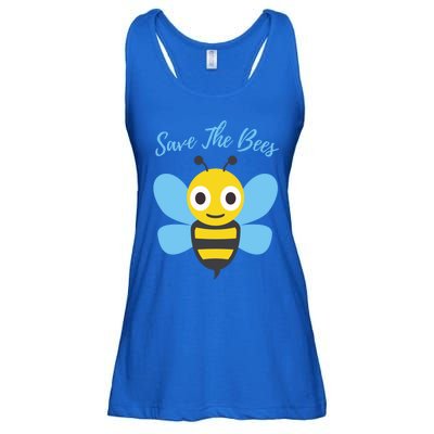 Save The Bees Cute Bee Illustration Gift Adults Cool Gift Ladies Essential Flowy Tank