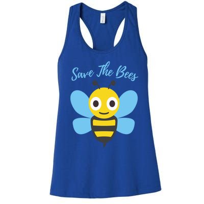 Save The Bees Cute Bee Illustration Gift Adults Cool Gift Women's Racerback Tank