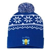 Save The Bees Cute Bee Illustration Gift Adults Cool Gift USA-Made Snowflake Beanie