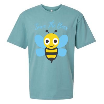 Save The Bees Cute Bee Illustration Gift Adults Cool Gift Sueded Cloud Jersey T-Shirt