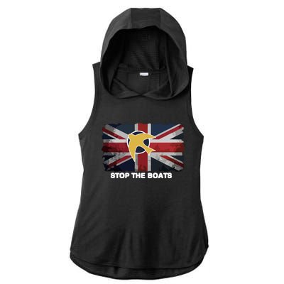 Stop The Boats Ladies PosiCharge Tri-Blend Wicking Draft Hoodie Tank