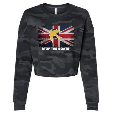 Stop The Boats Cropped Pullover Crew