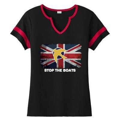 Stop The Boats Ladies Halftime Notch Neck Tee