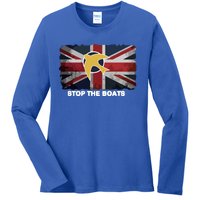 Stop The Boats Ladies Long Sleeve Shirt