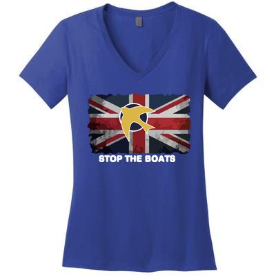 Stop The Boats Women's V-Neck T-Shirt