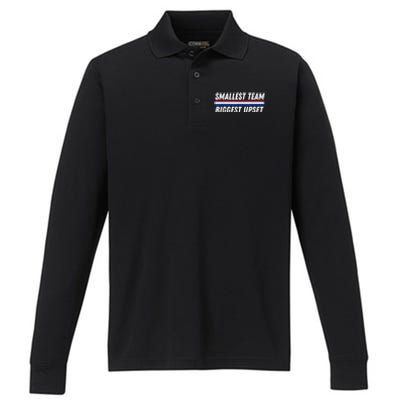 Smallest Team Biggest Upset Performance Long Sleeve Polo