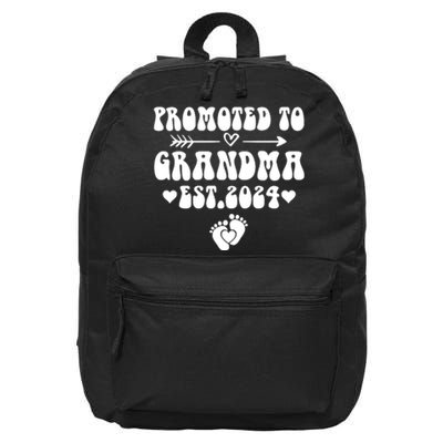 Soon To Be Grandma 2024 Gift Promoted To Grandma Est 2024 16 in Basic Backpack