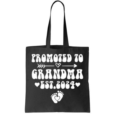 Soon To Be Grandma 2024 Gift Promoted To Grandma Est 2024 Tote Bag