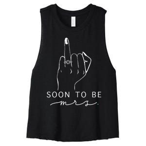 Soon To Be Mrs. Bachelorette Party Women's Racerback Cropped Tank