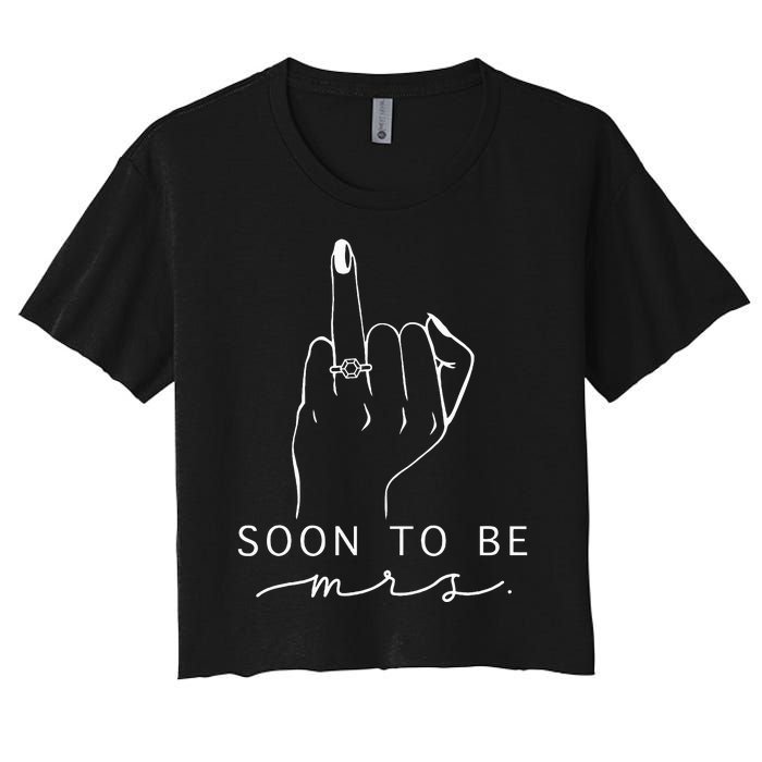 Soon To Be Mrs. Bachelorette Party Women's Crop Top Tee