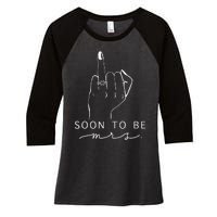 Soon To Be Mrs. Bachelorette Party Women's Tri-Blend 3/4-Sleeve Raglan Shirt