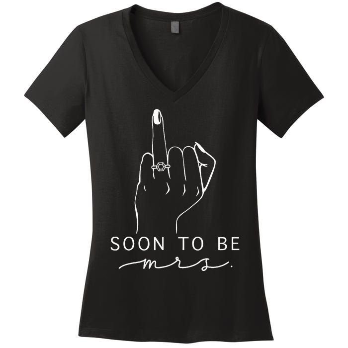 Soon To Be Mrs. Bachelorette Party Women's V-Neck T-Shirt