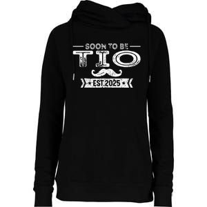 Soon To Be Tio Est 2025 Pregnancy Announcement Uncle Womens Funnel Neck Pullover Hood