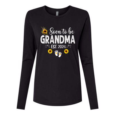 Soon to be Grandma 2024 Mother's Day For New Grandma Womens Cotton Relaxed Long Sleeve T-Shirt