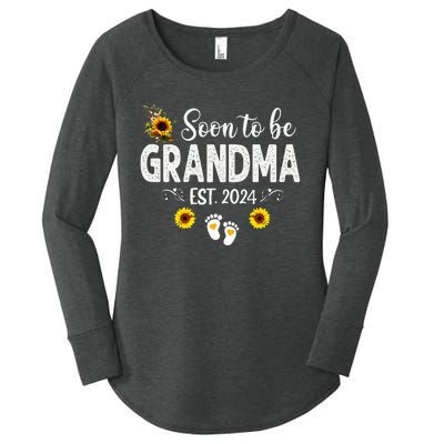 Soon to be Grandma 2024 Mother's Day For New Grandma Women's Perfect Tri Tunic Long Sleeve Shirt