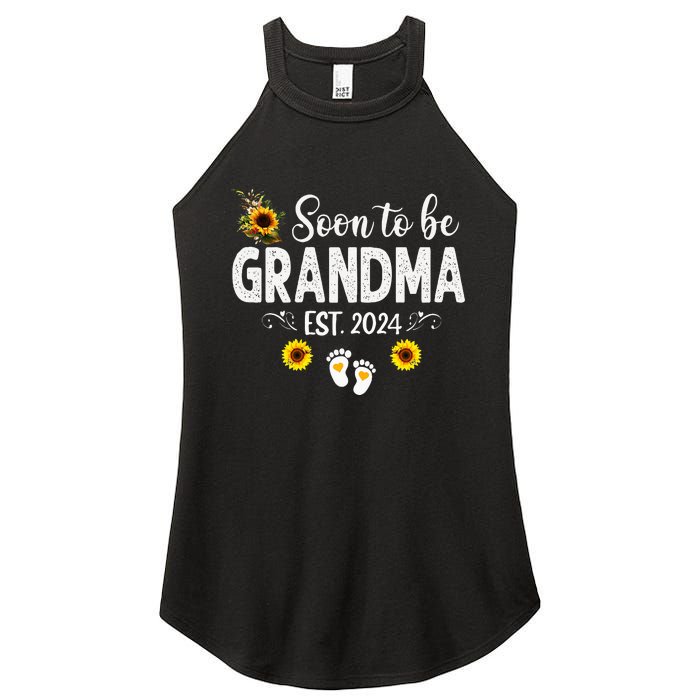 Soon to be Grandma 2024 Mother's Day For New Grandma Women's Perfect Tri Rocker Tank