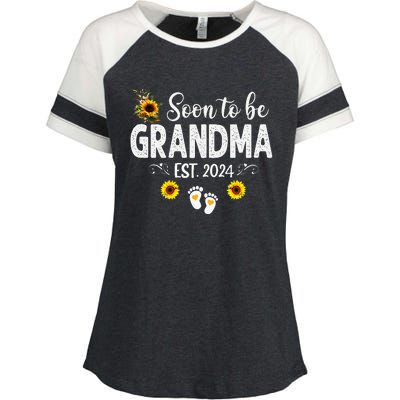 Soon to be Grandma 2024 Mother's Day For New Grandma Enza Ladies Jersey Colorblock Tee