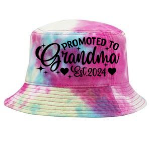 Soon To Be Grandma 2024 Gift Promoted To Grandma Est 2024 Tie-Dyed Bucket Hat