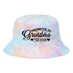 Soon To Be Grandma 2024 Gift Promoted To Grandma Est 2024 Tie Dye Newport Bucket Hat