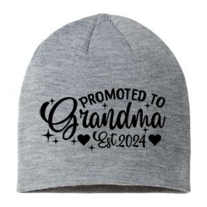 Soon To Be Grandma 2024 Gift Promoted To Grandma Est 2024 Sustainable Beanie