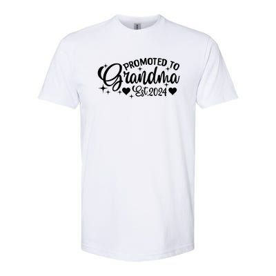 Soon To Be Grandma 2024 Gift Promoted To Grandma Est 2024 Softstyle CVC T-Shirt