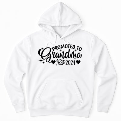 Soon To Be Grandma 2024 Gift Promoted To Grandma Est 2024 Hoodie