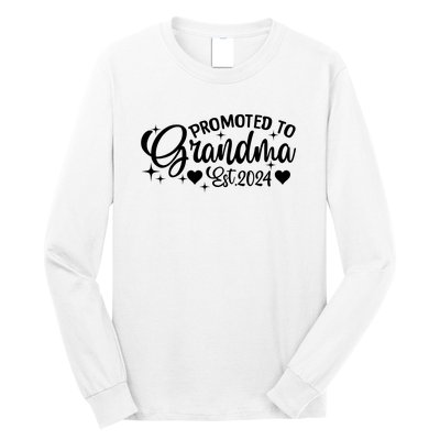 Soon To Be Grandma 2024 Gift Promoted To Grandma Est 2024 Long Sleeve Shirt