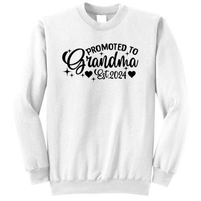 Soon To Be Grandma 2024 Gift Promoted To Grandma Est 2024 Sweatshirt