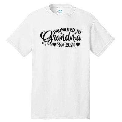 Soon To Be Grandma 2024 Gift Promoted To Grandma Est 2024 Tall T-Shirt