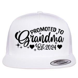 Soon To Be Grandma 2024 Gift Promoted To Grandma Est 2024 Flat Bill Trucker Hat