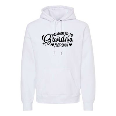 Soon To Be Grandma 2024 Gift Promoted To Grandma Est 2024 Premium Hoodie