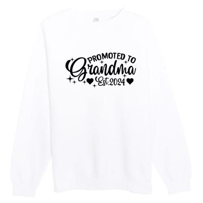 Soon To Be Grandma 2024 Gift Promoted To Grandma Est 2024 Premium Crewneck Sweatshirt