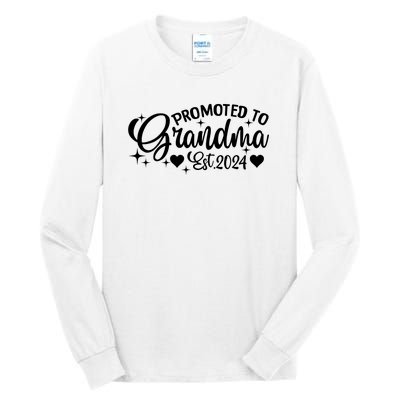 Soon To Be Grandma 2024 Gift Promoted To Grandma Est 2024 Tall Long Sleeve T-Shirt