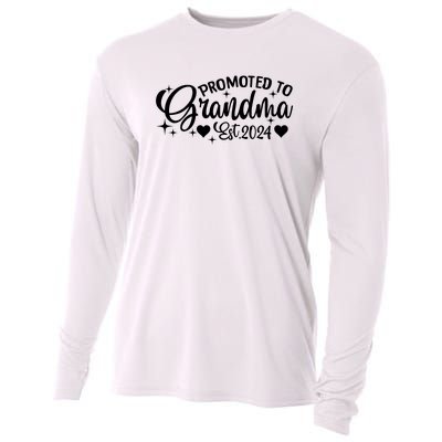 Soon To Be Grandma 2024 Gift Promoted To Grandma Est 2024 Cooling Performance Long Sleeve Crew