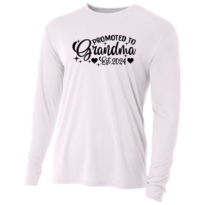 Soon To Be Grandma 2024 Gift Promoted To Grandma Est 2024 Cooling Performance Long Sleeve Crew