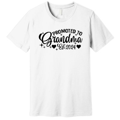 Soon To Be Grandma 2024 Gift Promoted To Grandma Est 2024 Premium T-Shirt