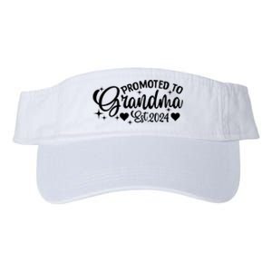 Soon To Be Grandma 2024 Gift Promoted To Grandma Est 2024 Valucap Bio-Washed Visor